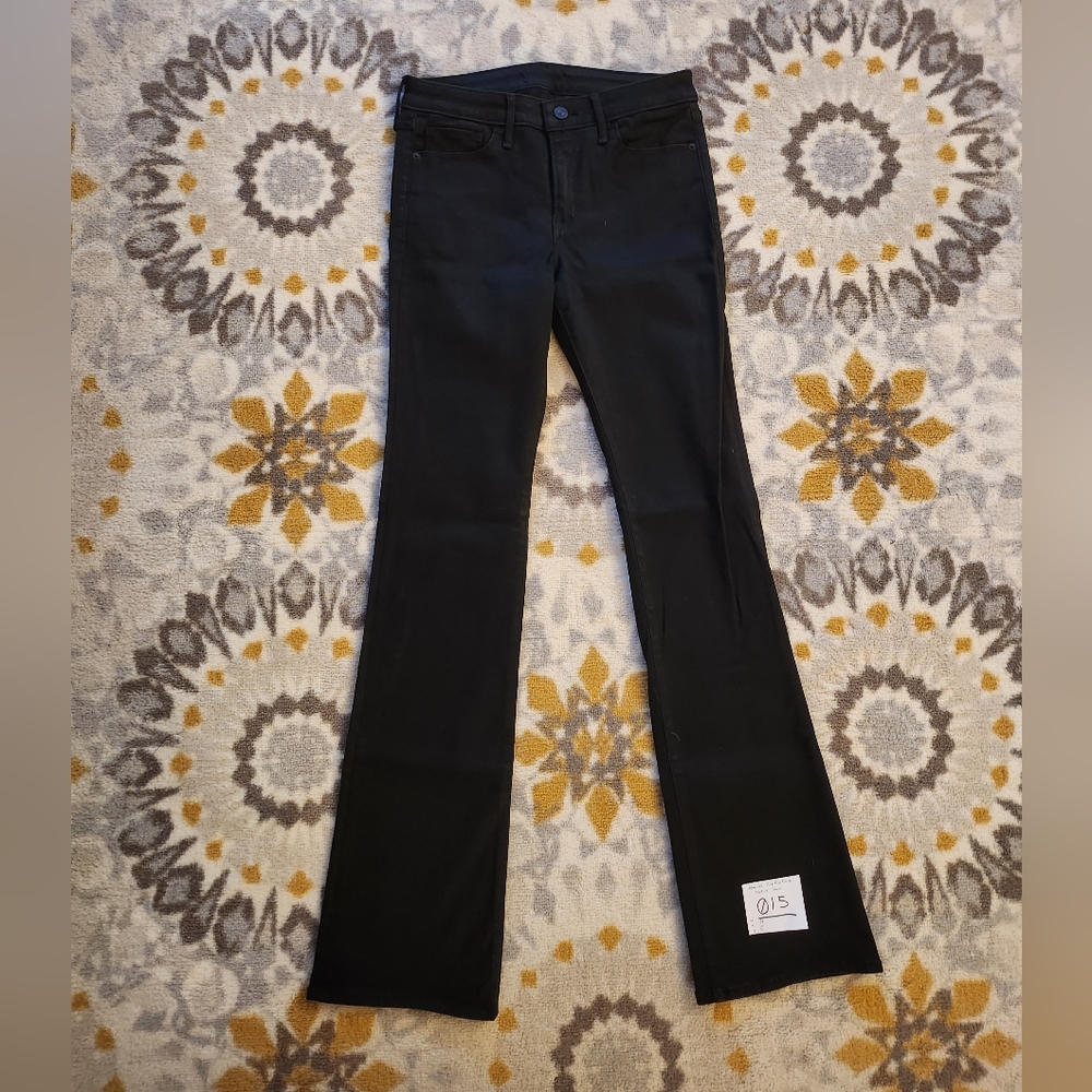 Abercrombie stretchy mid rise boot cut jeans black 28L